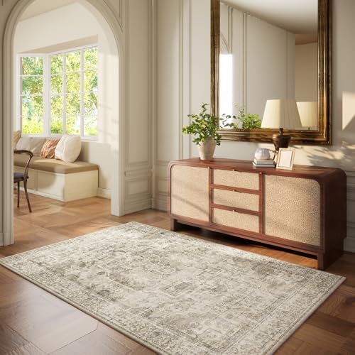 Machine Washable Throw Rugs for Entryway: Door Mat Indoor Entrance 4x6 Small Rug Stain Resistant Non-Slip Low Pile Soft Carpet for Kitchen Front Door Indoor Entry Bathroom Bedroom - Image 4