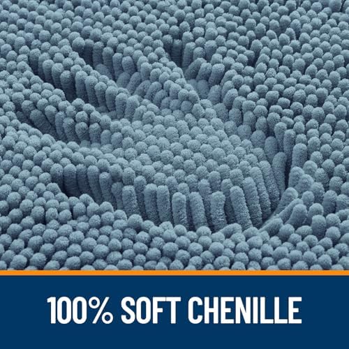 OLANLY Bathroom Runner Rugs 44x24, Extra Soft Absorbent Chenille Bath Rugs - Image 3