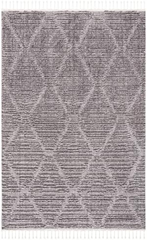 SAFAVIEH Area Rug 3x5 - Marrakesh Collection - Grey, Moroccan Trellis Design with Tassel Detail, Non-Shedding & Easy to Clean, Ideal for Living Room, Bedroom, Dining Space (MRK517F) - Image 3