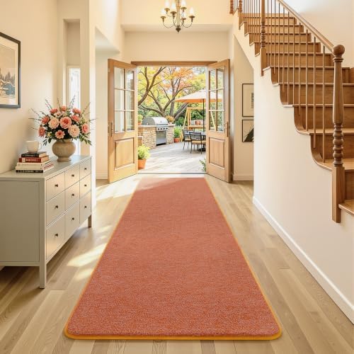 AROGAN 3x8 Runner Rug for Hallway, Long Runner Rugs Non Slip, Orange - Image 2