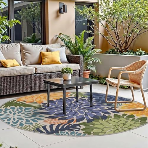Arenarug Outdoor Rug Waterproof, Washable Patio Rug for Deck, 6x6, Green - Image 3