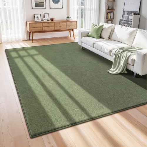 ISEAU 4x6 Soft Area Rug for Bedroom, Washable and Non-Slip, Green by ISEAU