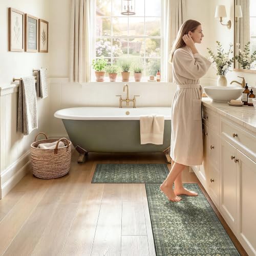 2 Pieces Kitchen Rug Set,Washable Non-Slip Floor Mats Runners (2'X3'+2'X8'） - Image 4