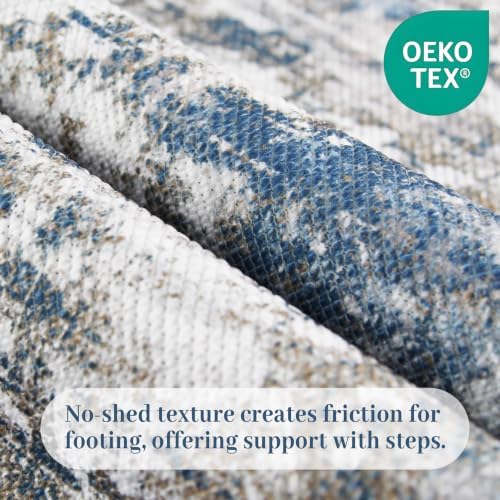 Hallway Runner Rug 3x10 Textured Non Slip Carpet Runner,Abstract Multi - Image 5