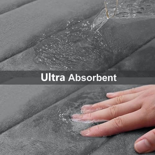 Buganda Memory Foam Bath Mat 35.4 x 24, Ultra Soft Absorbent Bathroom Rugs - Image 5