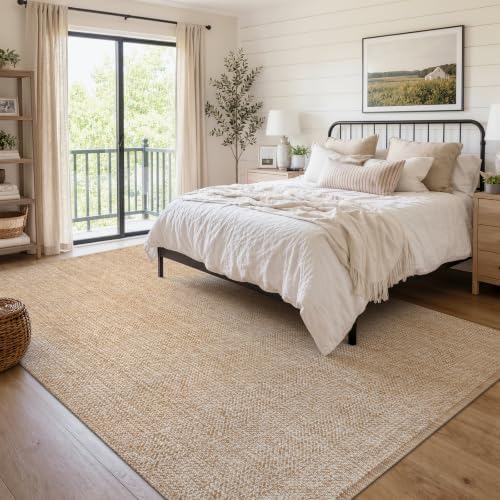 Collive Boho Rugs for Living Room 6x9 Tan, Washable Large Area Rug Braided Woven Cotton Bedrom Rug, Modern Floor Carpet Door Rugs for Nursery Room Office, Outdoor Rug for Patio Balcony Courtyard Decor - Image 3