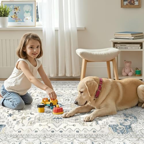 befbee Area Rug 5x8, Stain Resistant Neutral Carpet for Living Room - Image 6