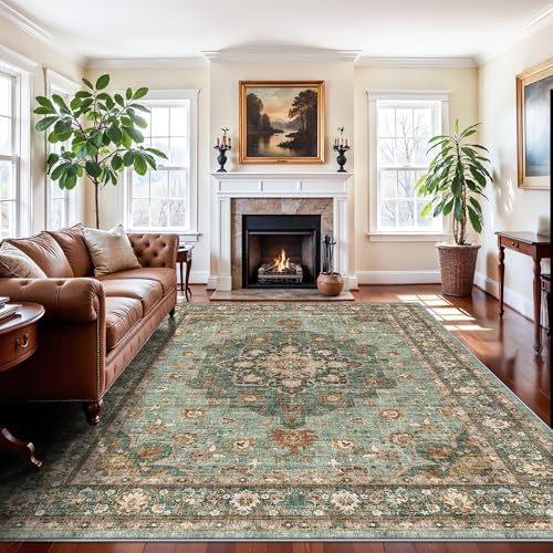 TOPRUUG Washable Oriental Area Rug: 8x12 Area Rugs for Living Room Low Pile by TOPRUUG