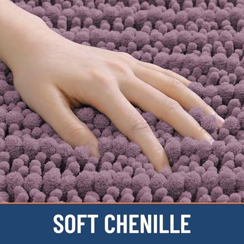 Smiry Bathroom Toilet Rugs U Shaped 24X20, Chenille Bath mats for Toilet - Image 4