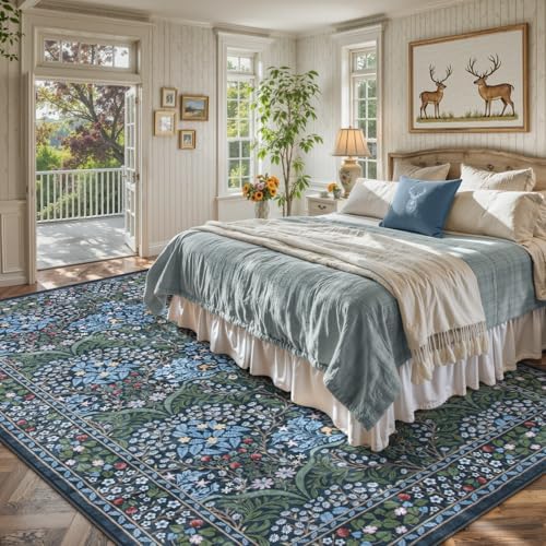 Lahome Floral Washable Rugs 8x10, Soft 8x10 Area Rugs for Living Room - Image 4
