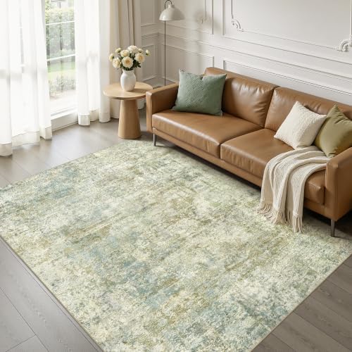 kakania Washable 7x9 Area Rug for Living Room: Abstract Modern Home Decor by kakania