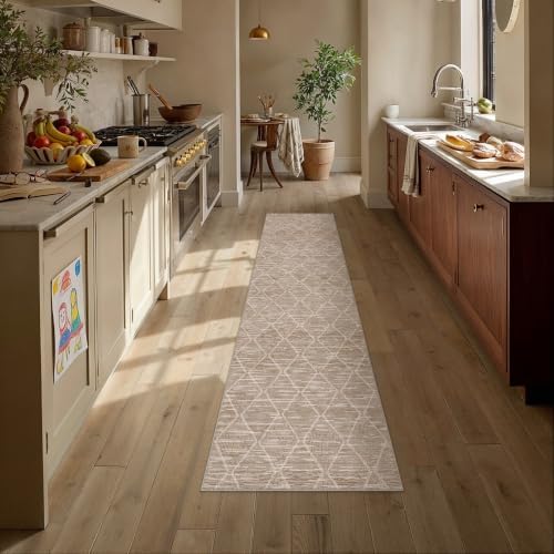 HUGEAR 2x6 Runner Rugs Brown Washable Hallway Rug by HUGEAR
