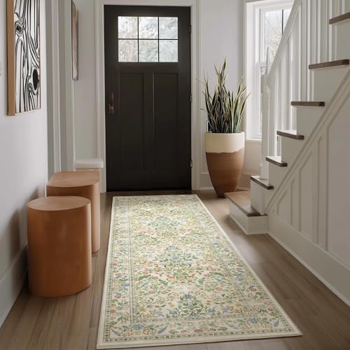Washable Runners for Hallways Kitchen Rug: 2'x6' Runner Rugs Stain Resistant Non Slip Low Pile Soft Rug Runners for Kitchen Hallways Bedroom Entryway Indoor Living Room Farmhouse - Image 2
