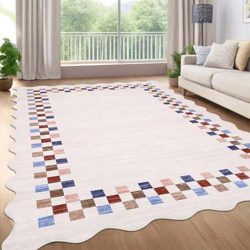 GarveeHome Area Rug 6x9 Large Living Room Modern Border Throw Rug by GarveeHome