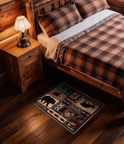YIHOUSE Washable Rustic Cabin Area Rug 2 x 3 Entryway - Image 6