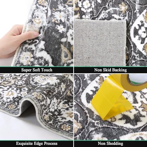 HEBE Hallway Runner Rug 2'8''x8', Washable Non Slip Kitchen Rug Runner - Image 3