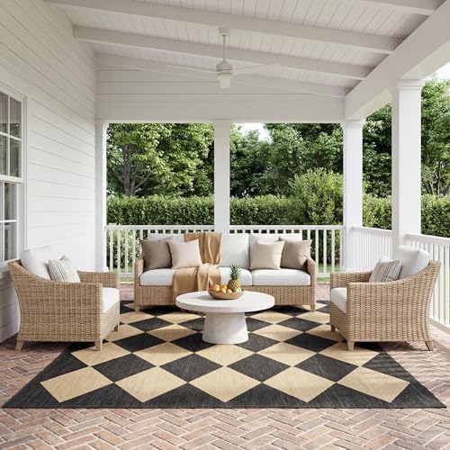 nuLOOM Sabina Dark Grey Trellis Indoor/Outdoor Area Rug, 5' x 8' by nuLOOM