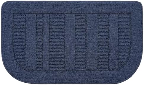 BEQHAUSE 30x18 Inch Kitchen Rugs Non Slip Washable Sink Rug, Navy Blue by BEQHAUSE