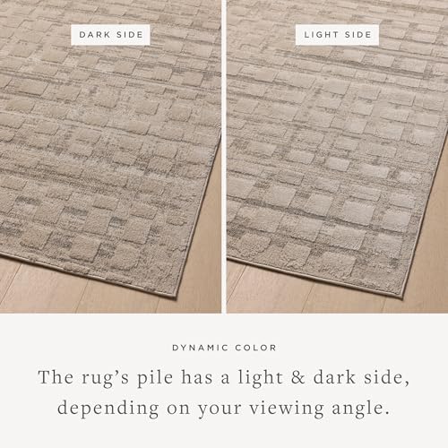Loloi Amber Lewis Monty Collection MOT-06 Pebble/Beige 2'-7" x 4', .50" Pile Height, Area Rug - Image 4