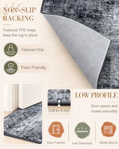 OLANLY 2x10 Washable Runner Rug, Soft Non Slip Carpet for Hallway Kitchen - Image 7