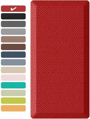 Ophanie Kitchen mats for Floor, 3/4 inch Thick, 20x48 Anti Fatigue Cushioned Mat,Kitchen Rugs,Waterproof,Comfort Ergonomic Standing Mat for Office,Home,Sink with 99+ Pairs of Anti-Slip Bottom Ridges by Ophanie