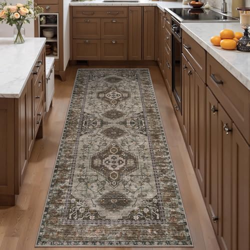Tangsoo Vintage 2x5 Washable Runner Rug for Hallways, Non Slip Runner Rug - Image 2