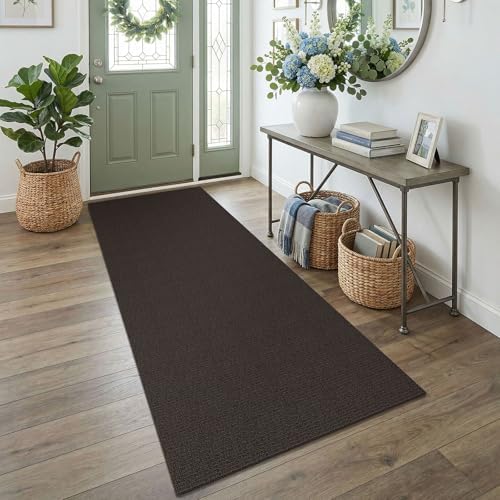 EARTHALL Washable Runner Rug, Non Slip Entry Runner, 3x7 Ft, Taupe/Coffee by Unknown