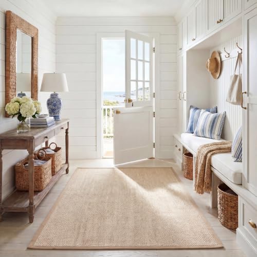 SAFAVIEH Natural Fiber Area Rug 6x9 Textured, Marble & Linen NF143B by Unknown