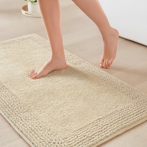Madison Park Splendor Reversible 100% Cotton Bath Rug, 17 x 24, Natural by MADISONPARK