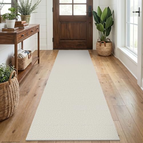 EARTHALL Washable Runner Rug, Non Slip Bedside Rug, 2x7 Ft, Cream/Grayish by Unknown