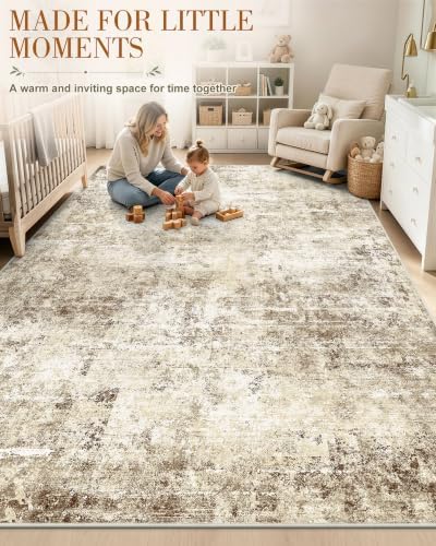 OLANLY 5x7 Washable Area Rug, Soft Non Slip Carpet for Bedroom Living Room - Image 4