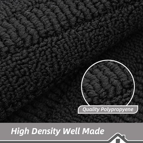 BEQHAUSE 24x36 Inch Kitchen Rugs Non Slip Washable Kitchen Sink Rug, Black - Image 5