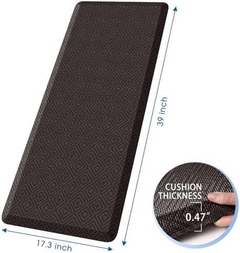 Anti-Fatigue Kitchen Mats for Floor Standing and Comfort Desk Mats 17"x39" - Image 2
