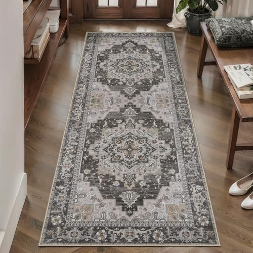 Tangsoo Vintage 2x5 Washable Runner Rugs for Hallways, Non Slip Rug Runner by Tangsoo