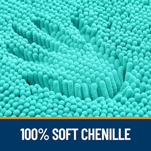 OLANLY Bathroom Runner Rugs 47x24, Extra Soft Absorbent Chenille Bath Rugs - Image 3