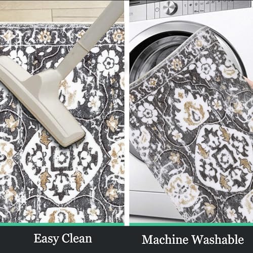 HEBE Hallway Runner Rug 2'8''x8', Washable Non Slip Kitchen Rug Runner - Image 4
