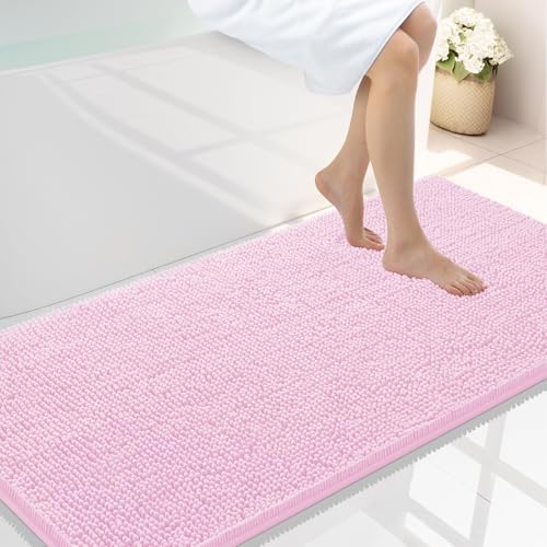 Smiry Bathroom Rugs 44X24, Luxury Chenille Extra Soft Absorbent Bath Mat by Smiry