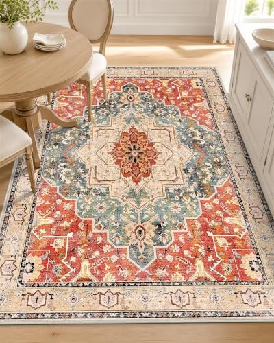 OLANLY 3x5 Washable Accent Rug, Soft Non Slip Carpet for Entryway Bedside by OLANLY