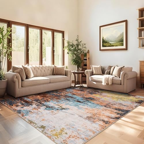 GarveeHome Abstract Area Rugs 5x7 Ultra-Soft Modern Indoor Carpet Yellow by GarveeHome