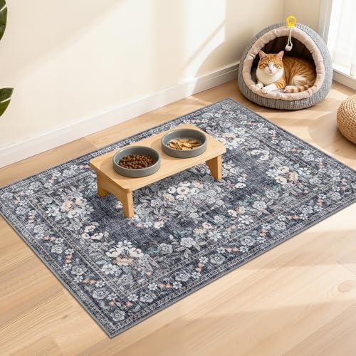 GarveeHome Washable 2x3 Vintage Rug for Hallway Floral Accent Mat - Image 6