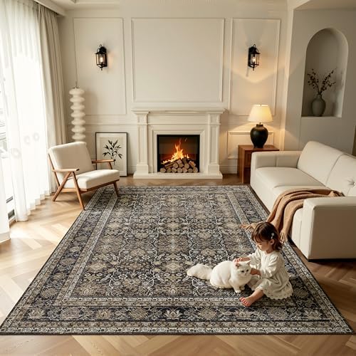 Ruaruarug Washable Area Rug 8×10 for Living Room, Ultra Soft, Copper - Image 6