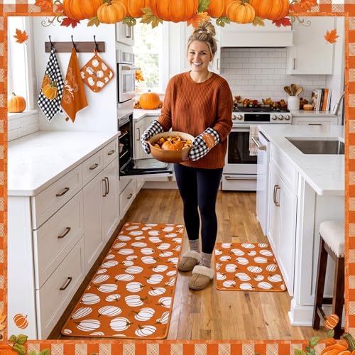 Fourluoo 10 Pcs Fall Pumpkin Kitchen Decor Set - Image 4