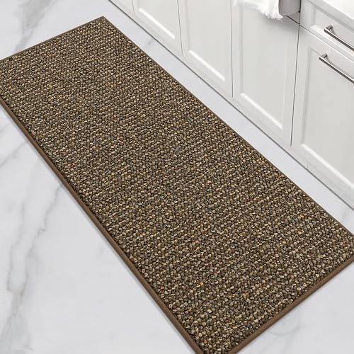 BEQHAUSE Kitchen Runner Rugs 24"x60", Kitchen Mats for Floor, Brown by BEQHAUSE
