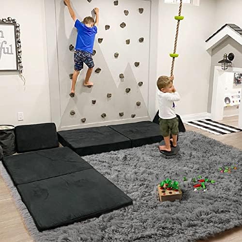 PAGISOFE Soft Kids Room Nursery Rug Bedroom Living Room Carpet 2' x 3', Fuzzy Rugs for Kids Baby, Soft Rugs for Nursery, Dorm Shag Rugs for Girls Boys, Carpet for Dorm Room, Gray - Image 4