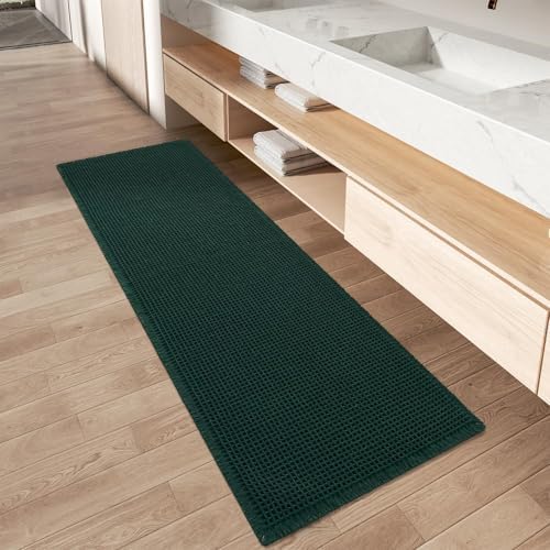 Upgraded Waffle Bath Mat Runner Absorbent Non Slip Bathroom Mat, 2' x 5' by AMOAMI