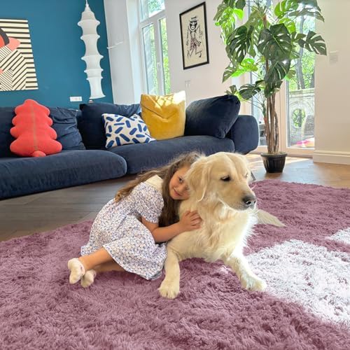OLANLY 2x5 Machine Washable Runner Rugs for Hallway, Soft Fluffy Shaggy Bedside Rugs for Bedroom, Living Room, Indoor Floor Carpet for Kids Girls and Boys, Nursery Rooms, Home Decor Aesthetic, Blush - Image 3