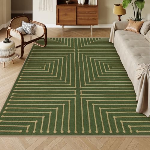 Lahome Neutral Easy Jute 8x10, Black and Brown Living Room Rug by Lahome