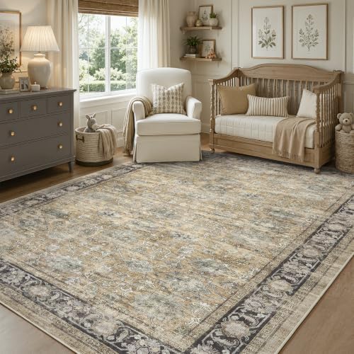 DCX Distressed Vintage Washable 5x7 Area Rug - Image 3