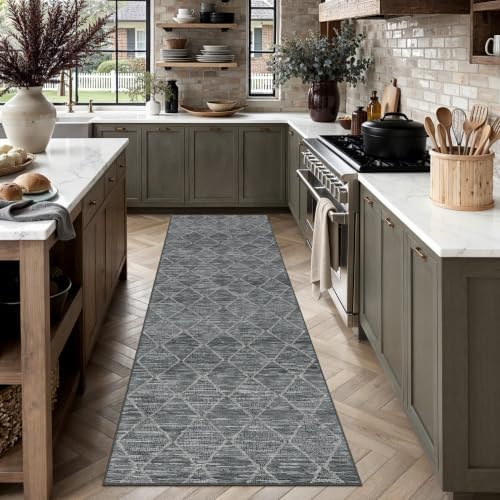 HUGEAR 2x8 Runner Rugs Black Washable Hallway Rug - Image 2