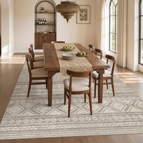 cotiled Boho 10x12 Area Rug for Living Room: Large Moroccan Washable Rug - Image 6